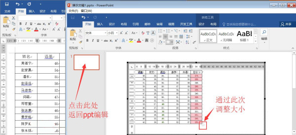 win7旗舰版 ghost系统将Word中的表格原样复制粘贴到PPT中的方法